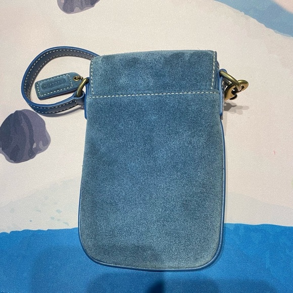 VINTAGE COACH SOHO MINI POUCH BUCKLE BAG SUEDE LEATHER W/HANGTAG STYLE #4332 GVC - Picture 8 of 10
